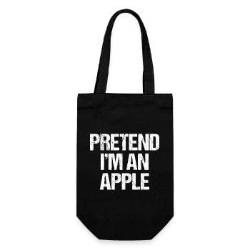 Faites semblant d’être un costume d’Halloween paresseux drôle d’Apple - Sac à bouteille - noir - Devant