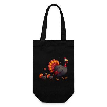 Thanksgiving Truthahn Baby - Geschenkbeutel für Flaschen - Schwarz - Vorne