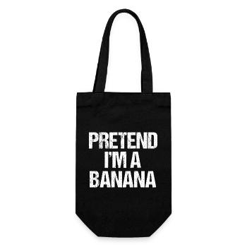 Pretend I'm a Banana Funny Lazy Halloween Food - Gift Bag for Bottles - black - Front