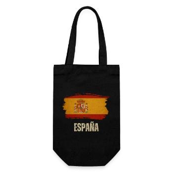 Grunge-Flagge von Spanien, spanischer Stolz - Geschenkbeutel für Flaschen - Schwarz - Vorne