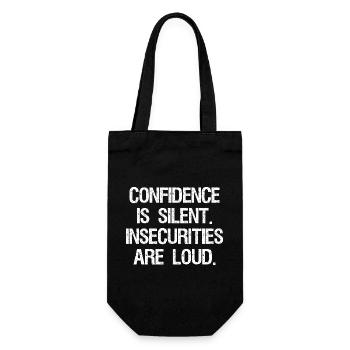 confidence is silent insecurities are loud - Gift Bag for Bottles - black - Front