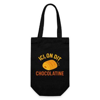 Ici on dit chocolatine - Sac à bouteille - noir - Devant