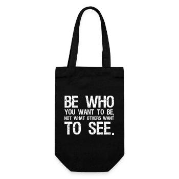 be who you want to be not what others want to see - Gift Bag for Bottles - black - Front