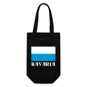 Drapeau de la Bavière avec texte gothique - Sac à bouteille - noir - Devant