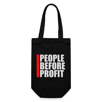 Logo de l’activisme People Before Profit Justice - Sac à bouteille - noir - Devant