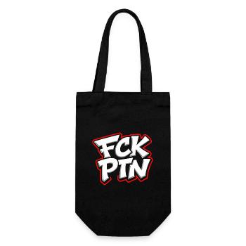 FCK PTN Anti Putin Statement - Geschenkbeutel für Flaschen - Schwarz - Vorne