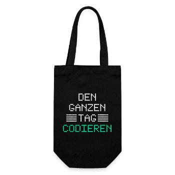 Nerd Computer CODING ALL DAY FUNNY - Gift Bag for Bottles - black - Front