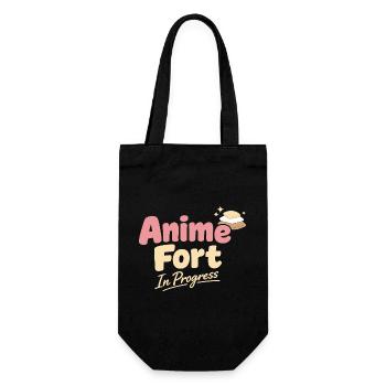 Anime-hausmensch Kuscheliger Weeb - Geschenkbeutel für Flaschen - Schwarz - Vorne