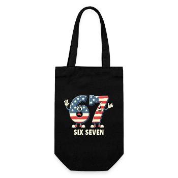 US Flag 67 Memes Six Seven - Gift Bag for Bottles - black - Front