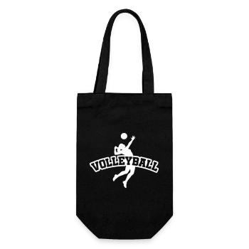 Volleyball Verein Sport - Geschenkbeutel für Flaschen - Schwarz - Vorne