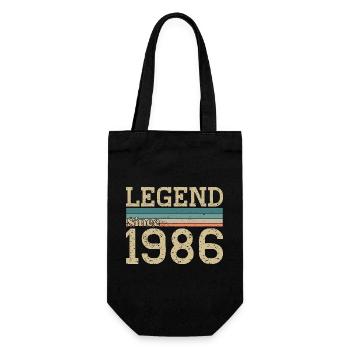 Legend since 1986 Anniversary 1986 Vintage - Gift Bag for Bottles - black - Front