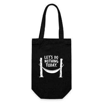 Let's do nothing today Hammock Relaxation - Gift Bag for Bottles - black - Front