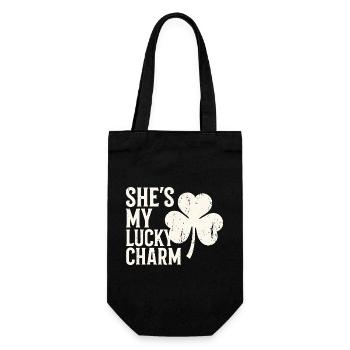 C’est mon porte-bonheur Trèfle Design - Sac à bouteille - noir - Devant