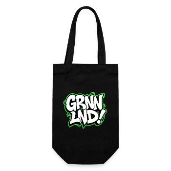 GRNNLND! Grönland Streetwear für Weltenbummler - Geschenkbeutel für Flaschen - Schwarz - Vorne