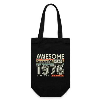 Cadeau d’anniversaire pour le 50e anniversaire 1976 Vintage Retro - Sac à bouteille - noir - Devant