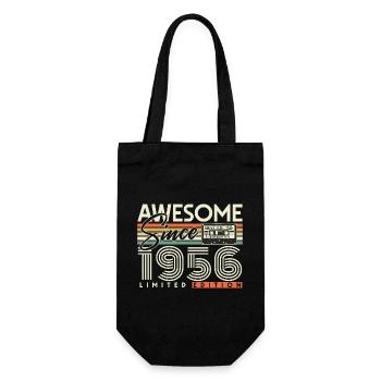 70e anniversaire 1956 Vintage Born Retro - Sac à bouteille - noir - Devant
