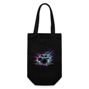 Des tambours colorés - Sac à bouteille - noir - Devant