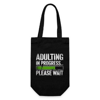 Growing Up Mode On Adult Birthday - Gift Bag for Bottles - black - Front