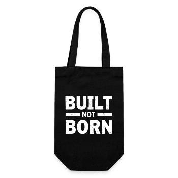 Built Not Born Fitness Motivation Success - Gift Bag for Bottles - black - Front