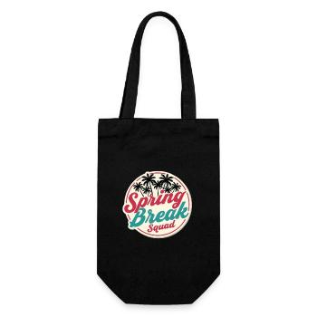 Spring Break Squad Palm Trees Tropical Holiday Party - Gift Bag for Bottles - black - Front