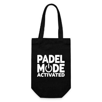 Padel Mode Activated Power Button Sport Style - Geschenkbeutel für Flaschen - Schwarz - Vorne