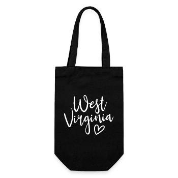 West Virginia Heart Women's Love West Virginia - Gift Bag for Bottles - black - Front