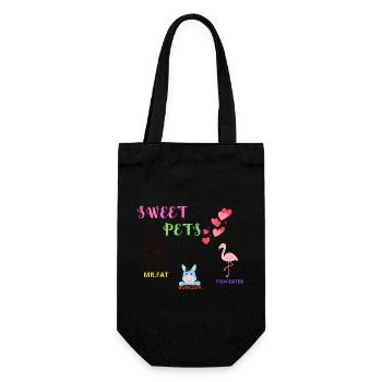 Doux animaux de compagnie – Enfants amis animaux - Sac à bouteille - noir - Devant