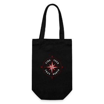 Find Your True North Compass Compass Rose Symbol - Gift Bag for Bottles - black - Front
