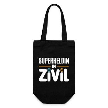 Super-héroïne en costume de super-héros civil - Sac à bouteille - noir - Devant