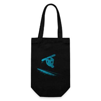 Slopestyle Salto Freestyle Winter Sports Action - Gift Bag for Bottles - black - Front