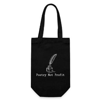 Poésie à but non lucratif Poetcore Literary Dark Academia - Sac à bouteille - noir - Devant
