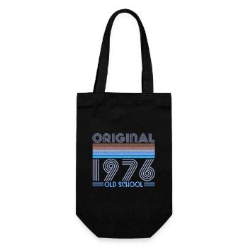 ORIGINAL 1976 OLD SCHOOL 50th Birthday - Gift Bag for Bottles - black - Front