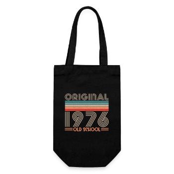 ORIGINAL 1976 OLD SCHOOL 50th Birthday - Gift Bag for Bottles - black - Front