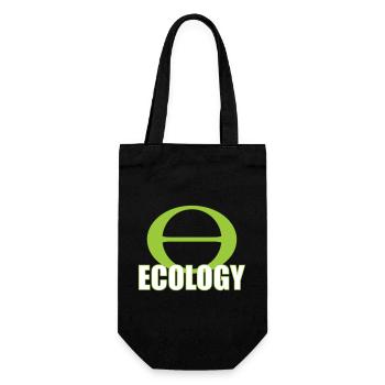 Sigle Ecologie Minimaliste Vert - Sac à bouteille - noir - Devant
