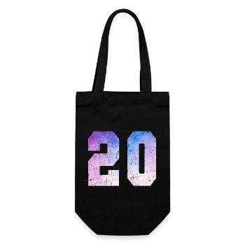 Ausgabe 20 – 20-jähriges Jubiläumsgeschenk - Geschenkbeutel für Flaschen - Schwarz - Vorne