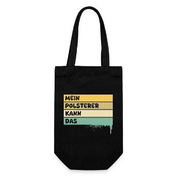 Handwerker Polsterer - Geschenkbeutel für Flaschen - Schwarz - Vorne