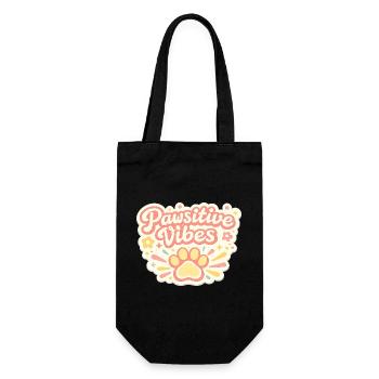 Pawsitive Vibes Paw Joy - Gift Bag for Bottles - black - Front
