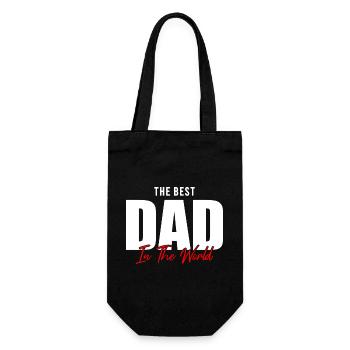 Feiert den besten Vater der Welt! Perfektes Geschenk - Geschenkbeutel für Flaschen - Schwarz - Vorne