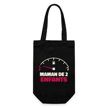 Maman de 2 Enfants Jauge Essence Humour Fatigue  - Sac à bouteille - noir - Devant