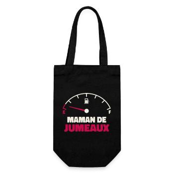 Maman de Jumeaux Jauge Essence Humour Fatigue  - Sac à bouteille - noir - Devant