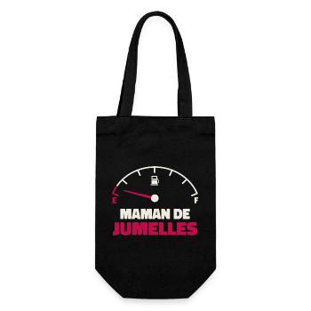 Maman de Jumelles Jauge Essence Humour Fatigue - Sac à bouteille - noir - Devant