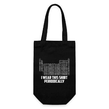 I Wear This Periodically Funny Science Pun - Gift Bag for Bottles - black - Front