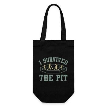 I Survived The Pit Ring - Gift Bag for Bottles - black - Front
