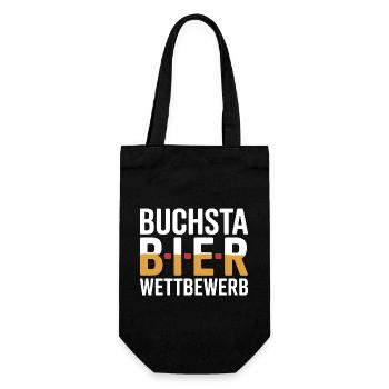 Bier Buchstabierwettbewerb Malle Party JGA Herren - Geschenkbeutel für Flaschen - Schwarz - Vorne