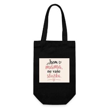 Ich bin Mama, nicht deine Putzfrau - Geschenkbeutel für Flaschen - Schwarz - Vorne