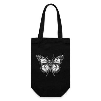Monochrome Butterfly LineArt - Gift Bag for Bottles - black - Front