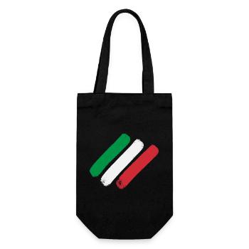 Italian Flag - Stripes - Gift Bag for Bottles - black - Front