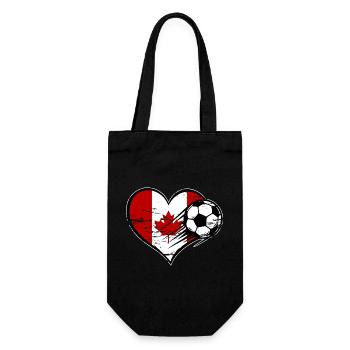 Canada Flag Soccer avec Cœur - Sac à bouteille - noir - Devant