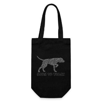 Né pour suivre – Chien de détection et chien de chasse - Sac à bouteille - noir - Devant