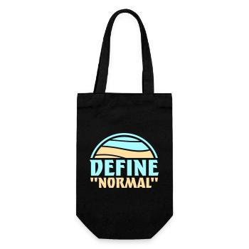 Define Normal Lustig Sarkastisch Definition Grafik - Geschenkbeutel für Flaschen - Schwarz - Vorne